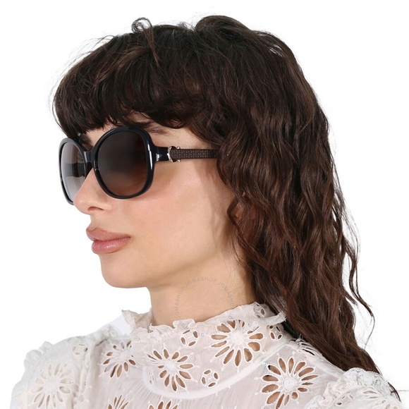 SALVATORE FERRAGAMO SF744SLA 001 BLACK GRADIENT GREY BUTTERFLY SUNGLASSES. 59 mm main image 11